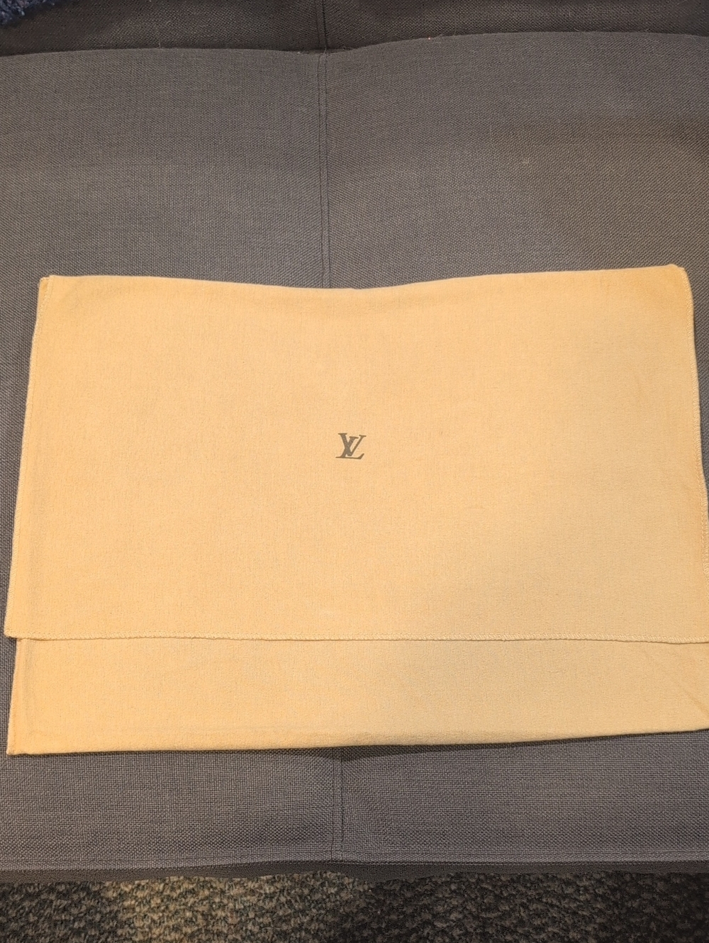 Louis Vuitton Beige Dust Bag with LV Logo 17 X 13 When Flap Is Folded. WUC